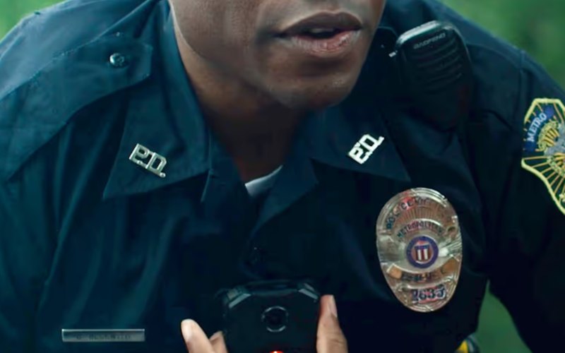 Police officer with a body camera